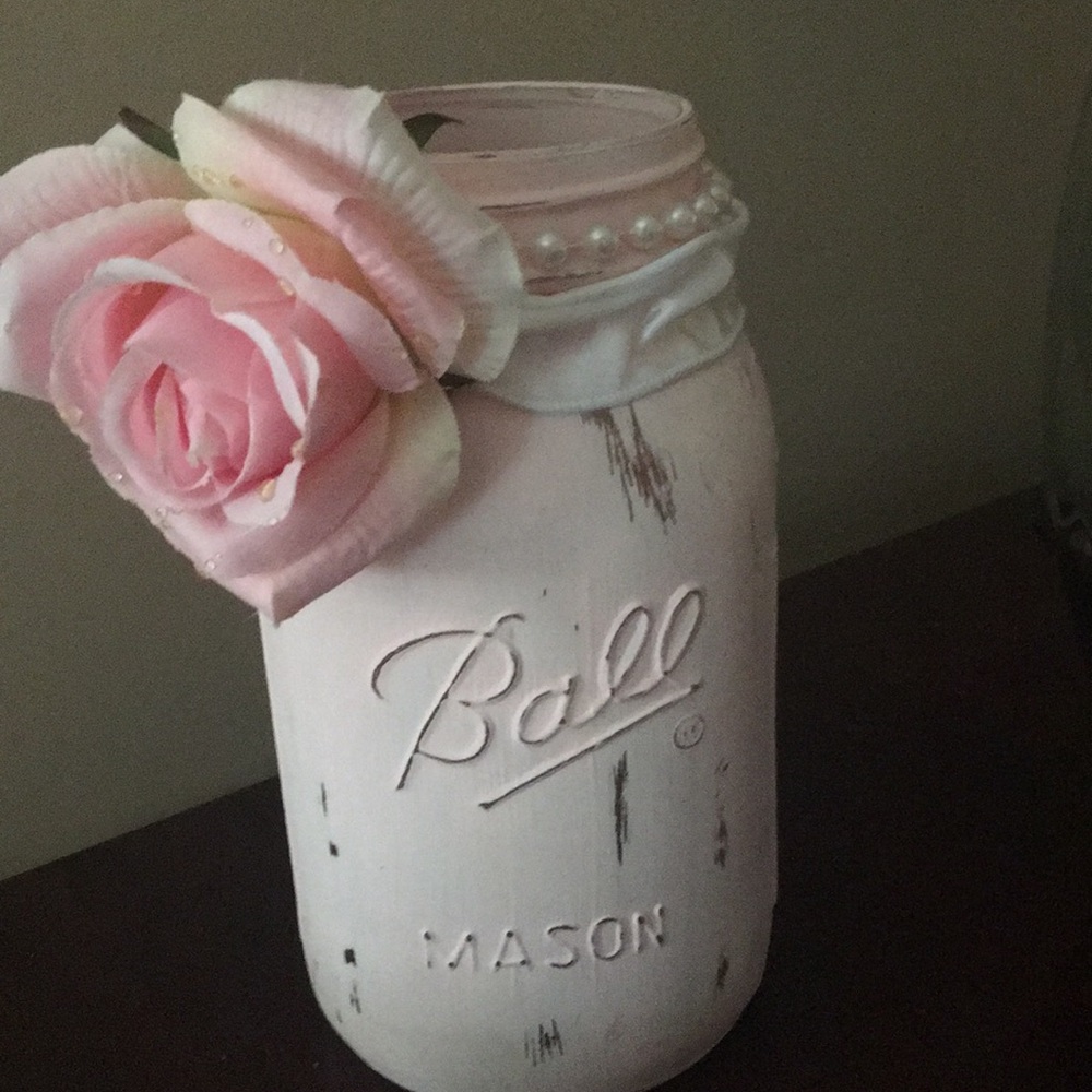 Floral Ball Mason Jar